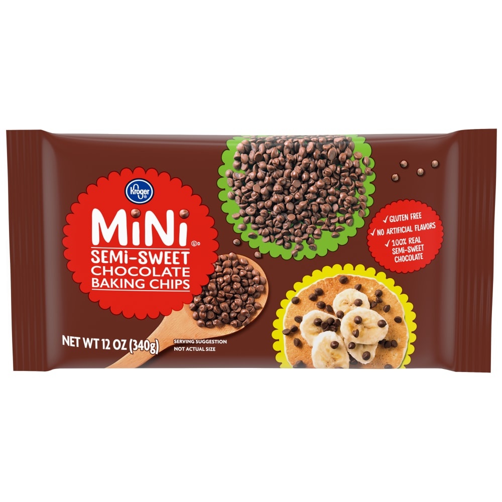 slide 1 of 1, Kroger Semisweet Chocolate Mini Baking Chips, 12 oz