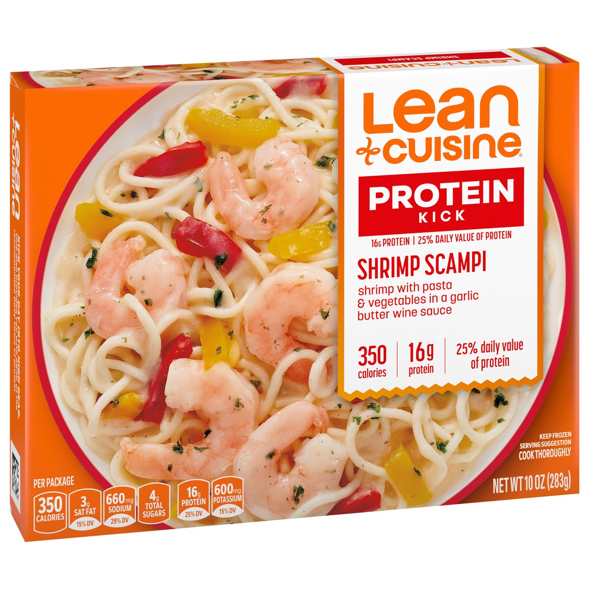 slide 7 of 9, Lean Cuisine Frozen Meal Shrimp Scampi, Protein Kick Microwave Meal, Microwave Shrimp Dinner, Frozen Dinner for One, 10 oz