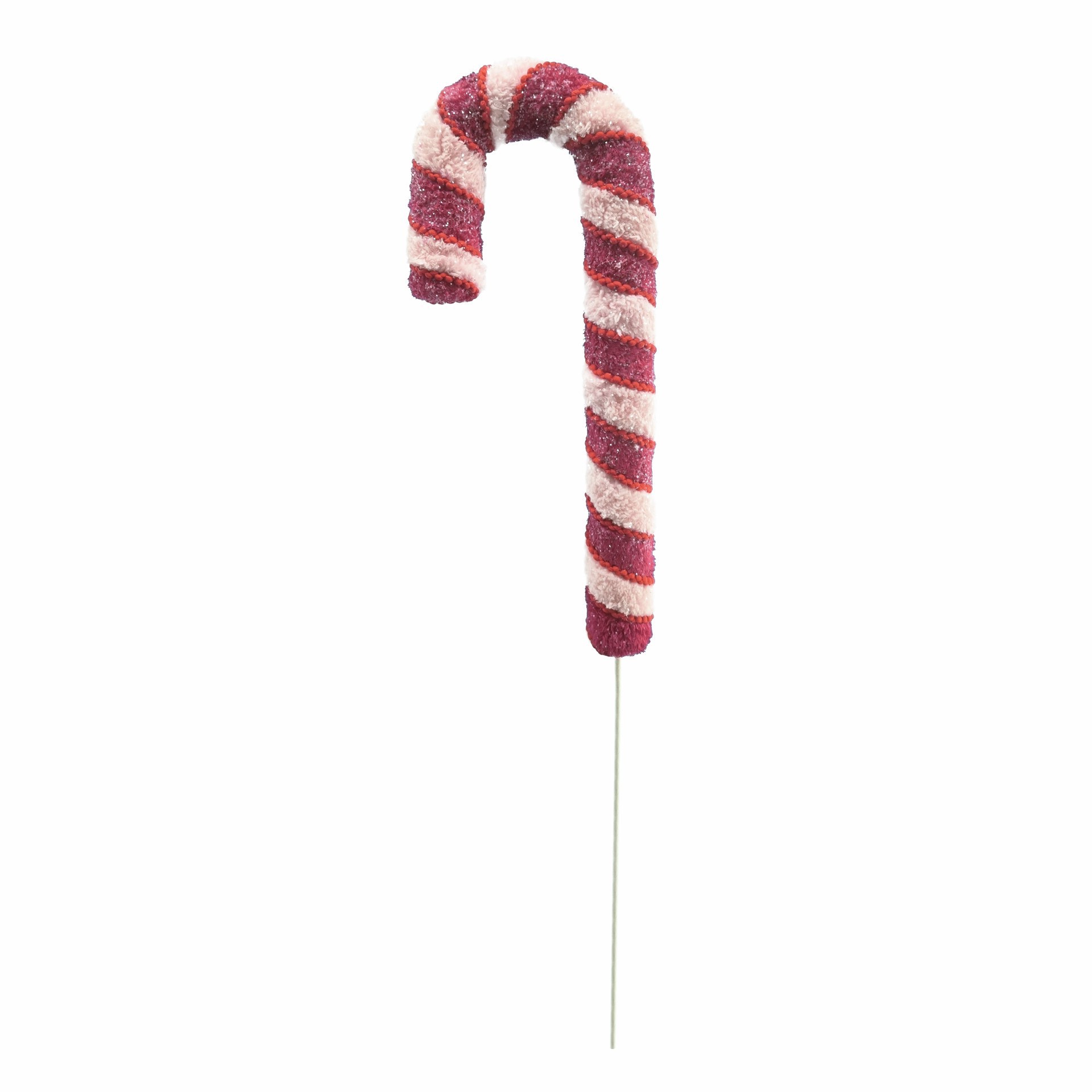slide 3 of 3, 30.5" Pink & Red Twine Candy Cane Stem By Ashland, 6 in x 2 in x 28 in