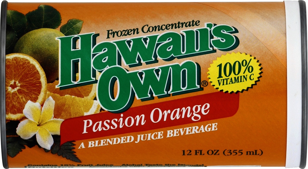 slide 4 of 5, Hawaiians Own Passionfruit Orange Juice, 12 fl oz