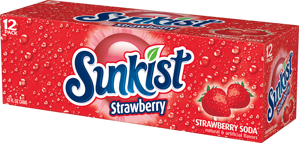 slide 2 of 5, Sunkist Strawberry Soda, 12 fl oz cans, 12 pack, 12 ct