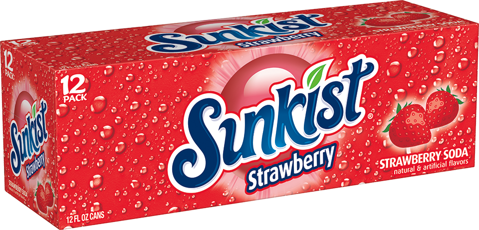 slide 5 of 5, Sunkist Strawberry Soda, 12 fl oz cans, 12 pack, 12 ct