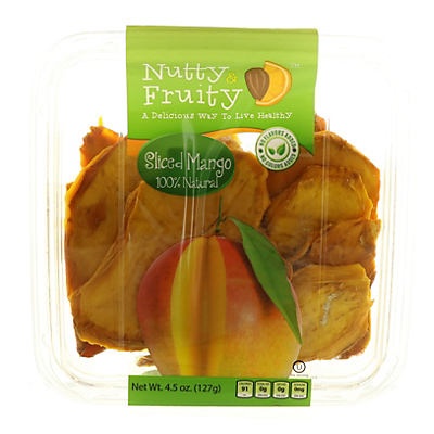 slide 1 of 1, Nutty & Fruity Sliced Mango 100% Natural, 4.5 oz