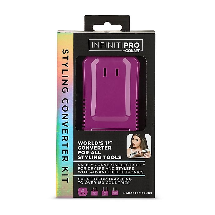 slide 2 of 8, Infiniti Pro by Conair Travel Adapter Kit - Pink, 5 ct