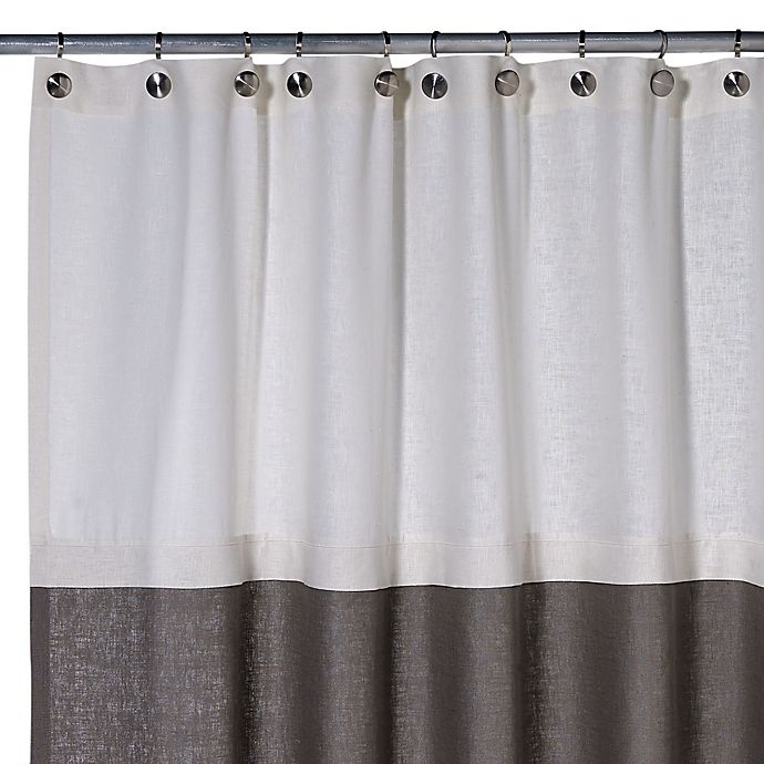 slide 1 of 1, SOHO Linen Shower Curtain - Grey, 72 in x 75 in