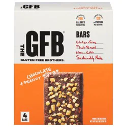 The GFB Chocolate + Peanut Butter Bars 4 - 2.05 oz Wrappers