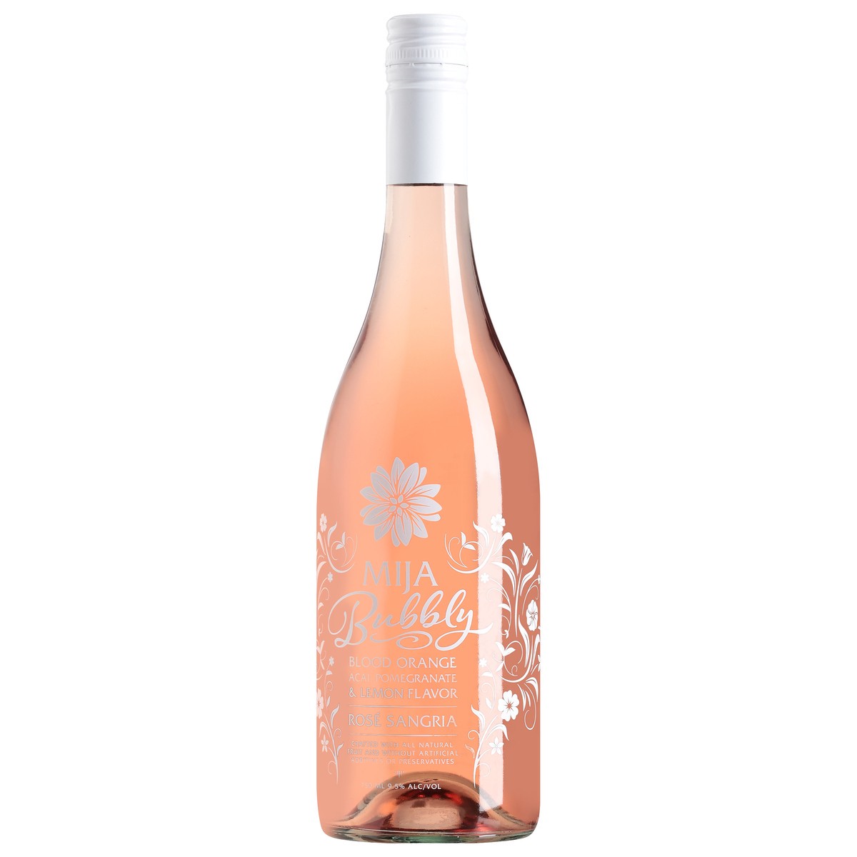 slide 7 of 9, Mija Sangria Blood Orange Acai, Pomegranate & Lemon Flavor Rose Sangria 750 ml, 750 ml