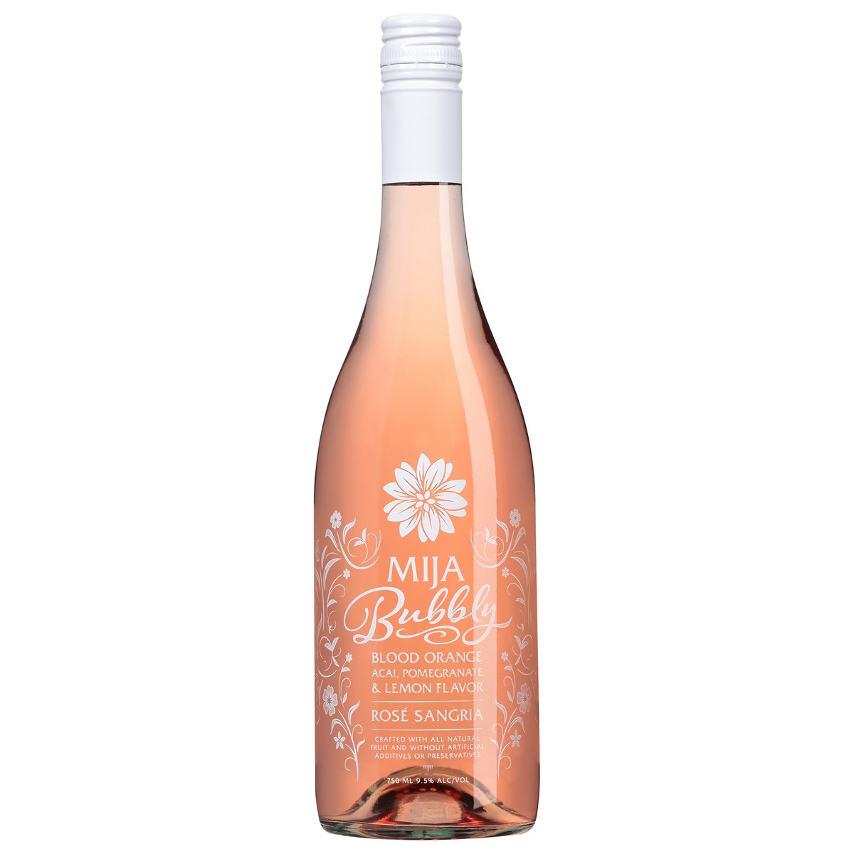 slide 1 of 9, Mija Sangria Blood Orange Acai, Pomegranate & Lemon Flavor Rose Sangria 750 ml, 750 ml