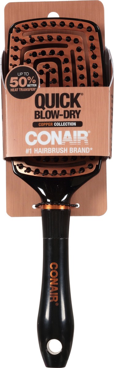 slide 6 of 9, Conair Copper Collection Quick Blow-Dry Hairbrush 1 ea Card, 1 ct