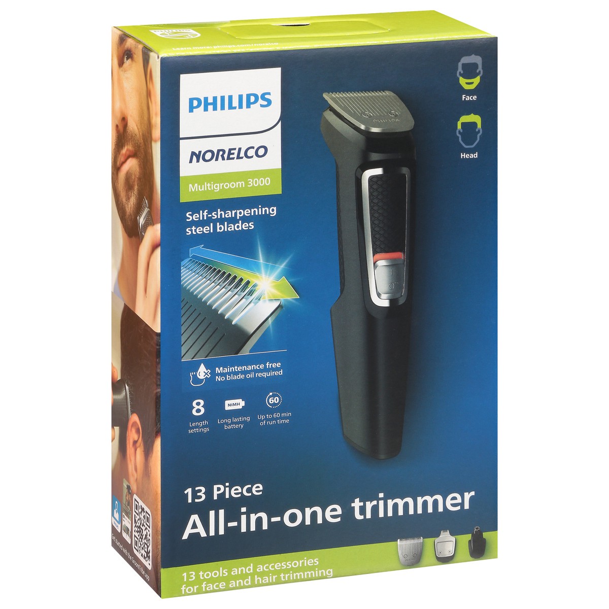 slide 6 of 11, Norelco Multigroom 3000 All-in-One Trimmer with 8 Length Settings 1 Each, 1 ct