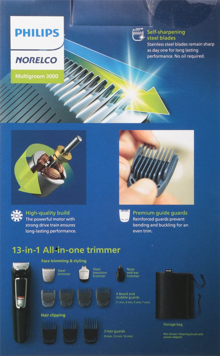 slide 8 of 11, Norelco Multigroom 3000 All-in-One Trimmer with 8 Length Settings 1 Each, 1 ct