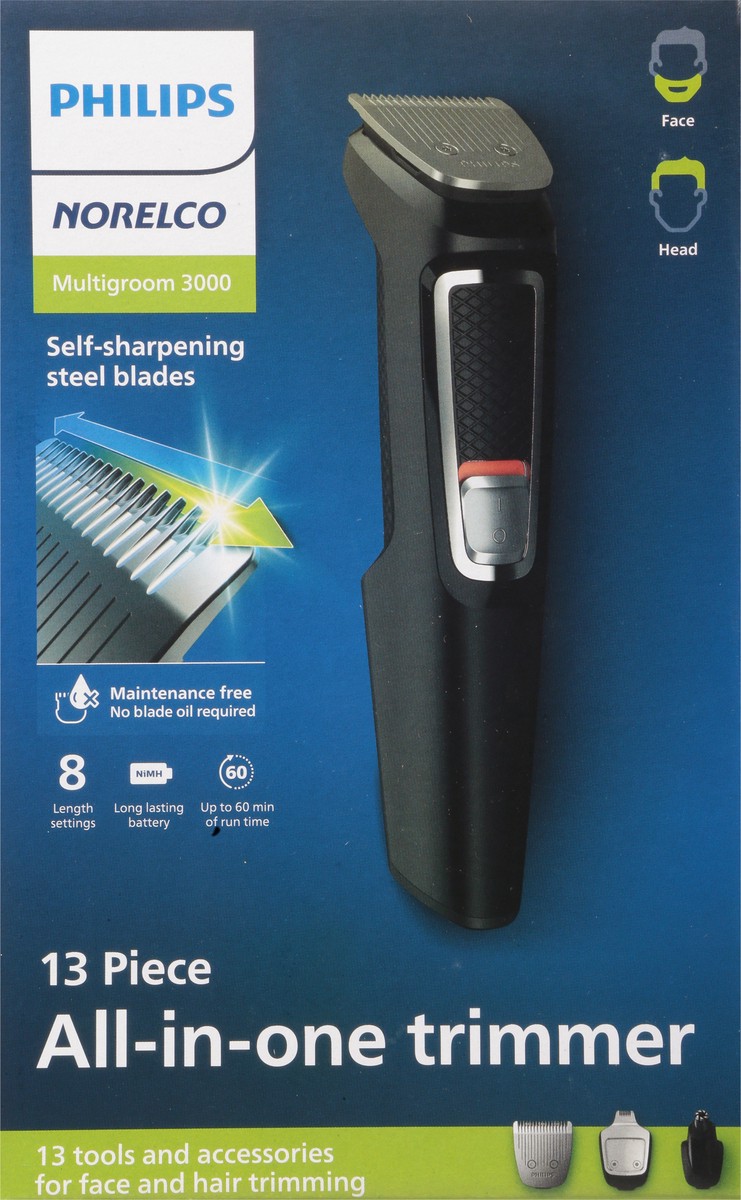 slide 10 of 11, Norelco Multigroom 3000 All-in-One Trimmer with 8 Length Settings 1 Each, 1 ct