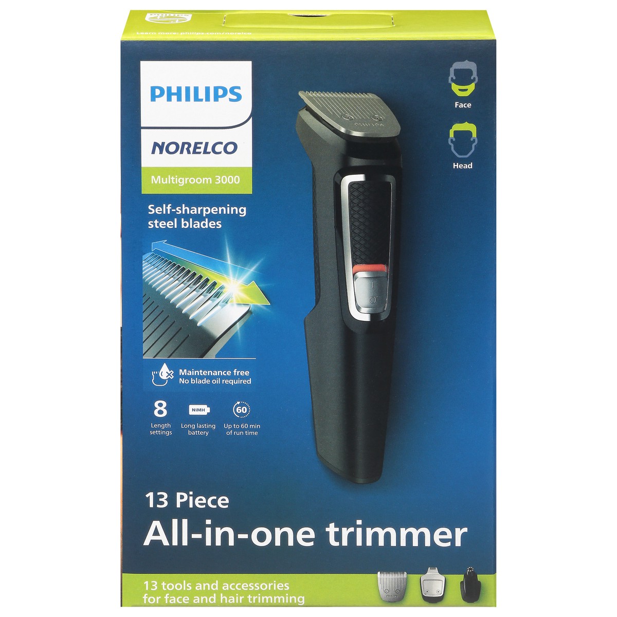 slide 4 of 11, Norelco Multigroom 3000 All-in-One Trimmer with 8 Length Settings 1 Each, 1 ct