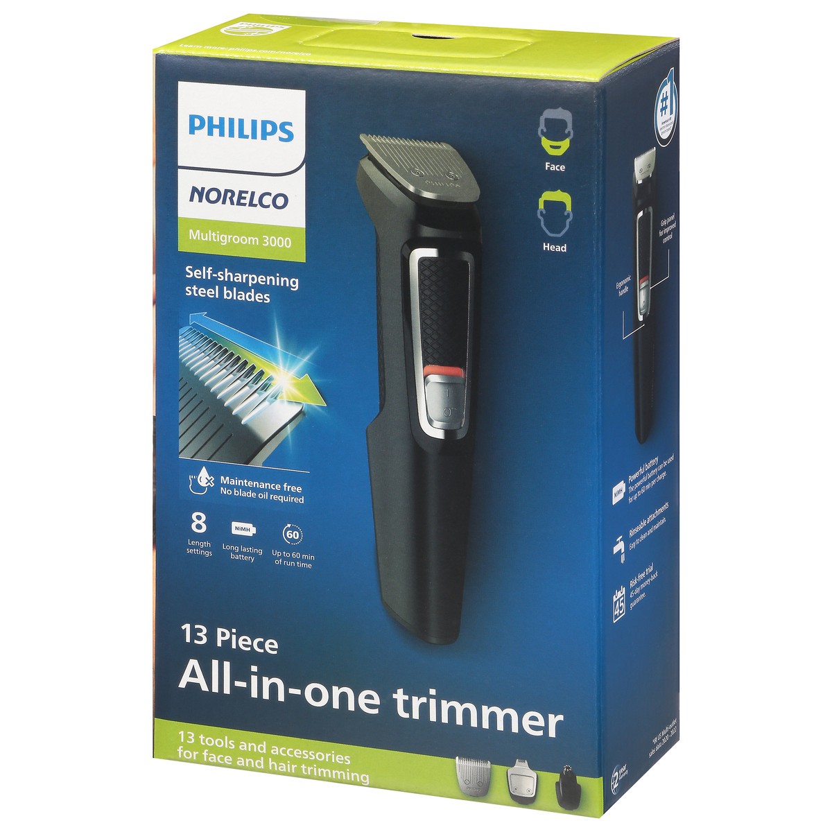 slide 9 of 11, Norelco Multigroom 3000 All-in-One Trimmer with 8 Length Settings 1 Each, 1 ct