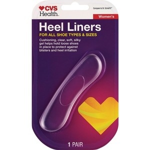 slide 1 of 1, CVS Health Women's Heel Liners For All Shoe Types & Sizes, 1 pair