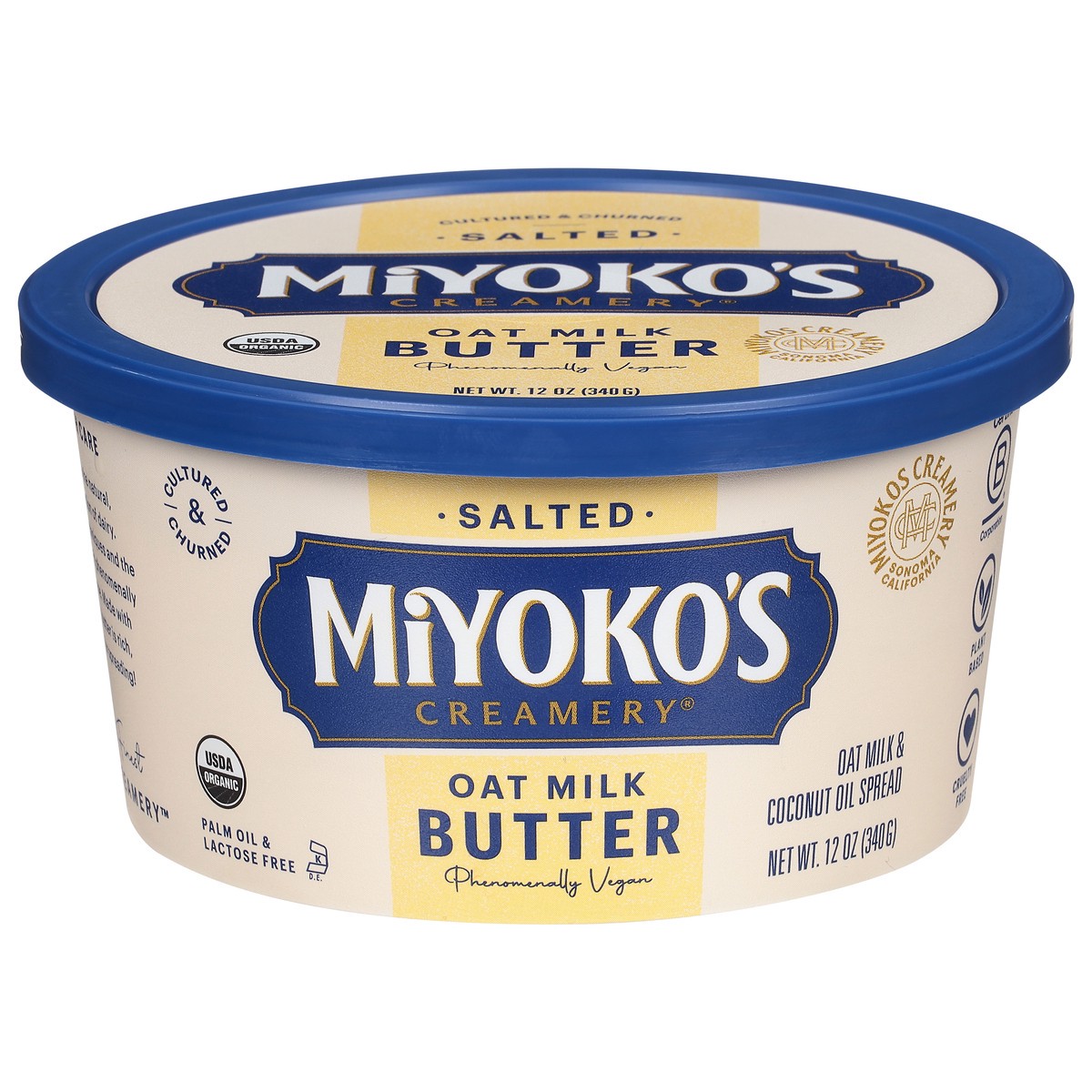 slide 1 of 9, Miyoko's Creamery Oat Milk Salted Butter 12 oz, 12 oz