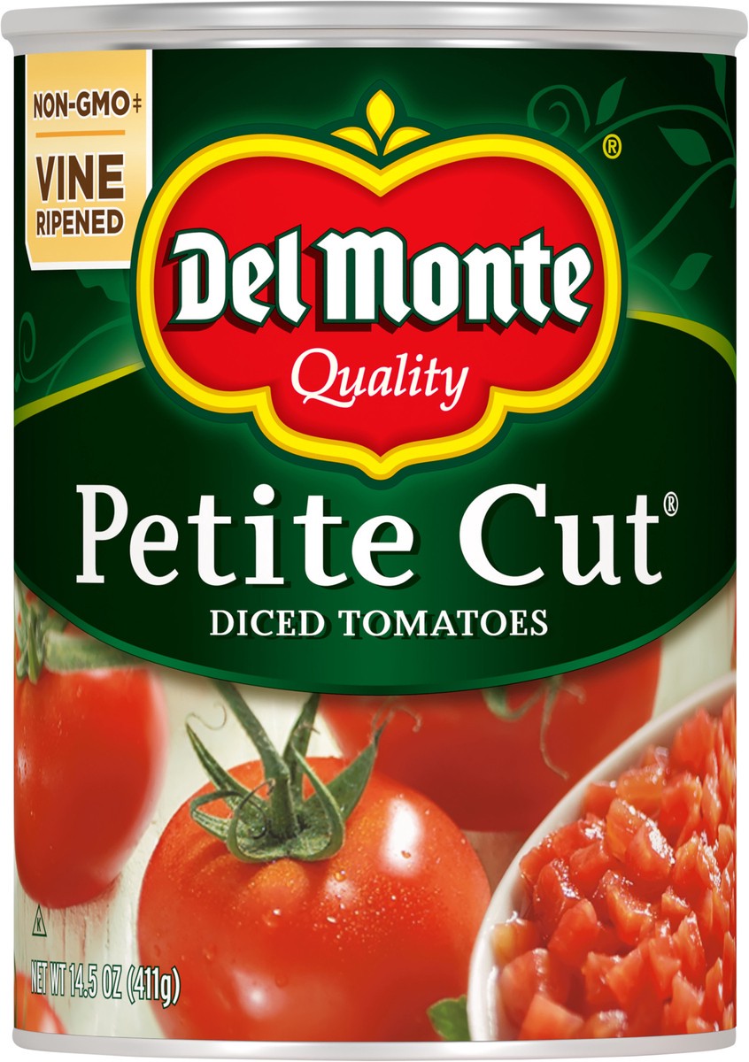 slide 2 of 7, Del Monte Petite Cut Diced Tomatoes 14.5 oz Can, 14.5 oz