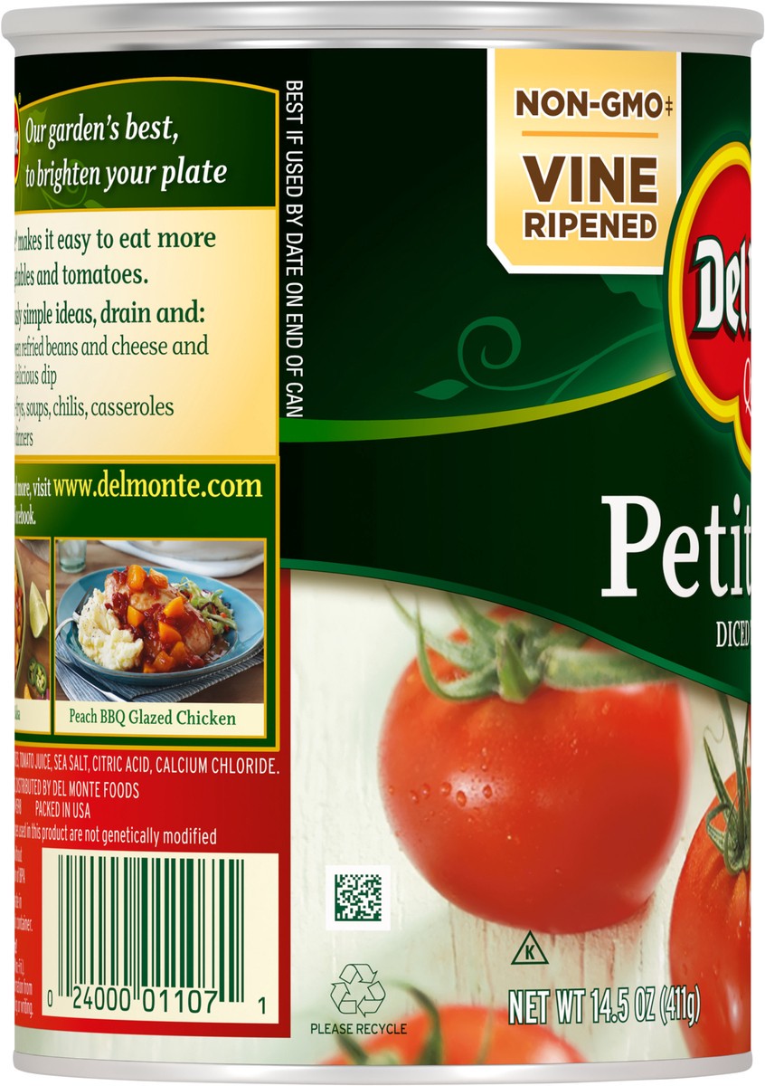 slide 3 of 7, Del Monte Petite Cut Diced Tomatoes 14.5 oz Can, 14.5 oz