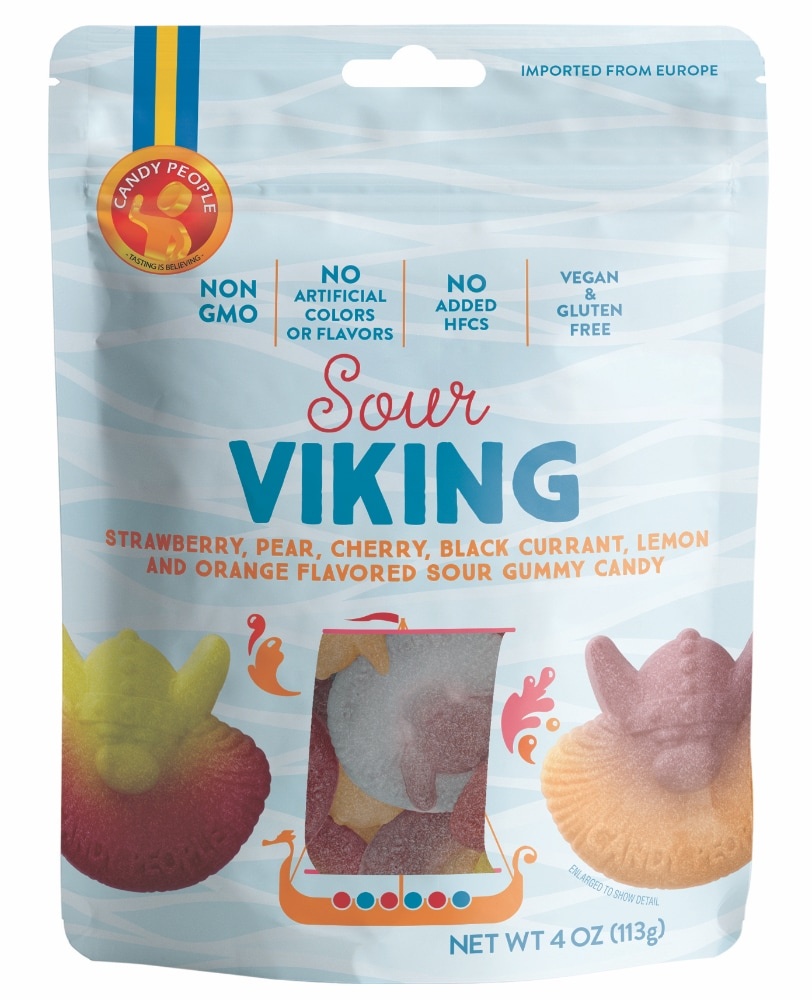 slide 1 of 1, Candy People Sour Viking Vegan Gummy Candy, 4 oz