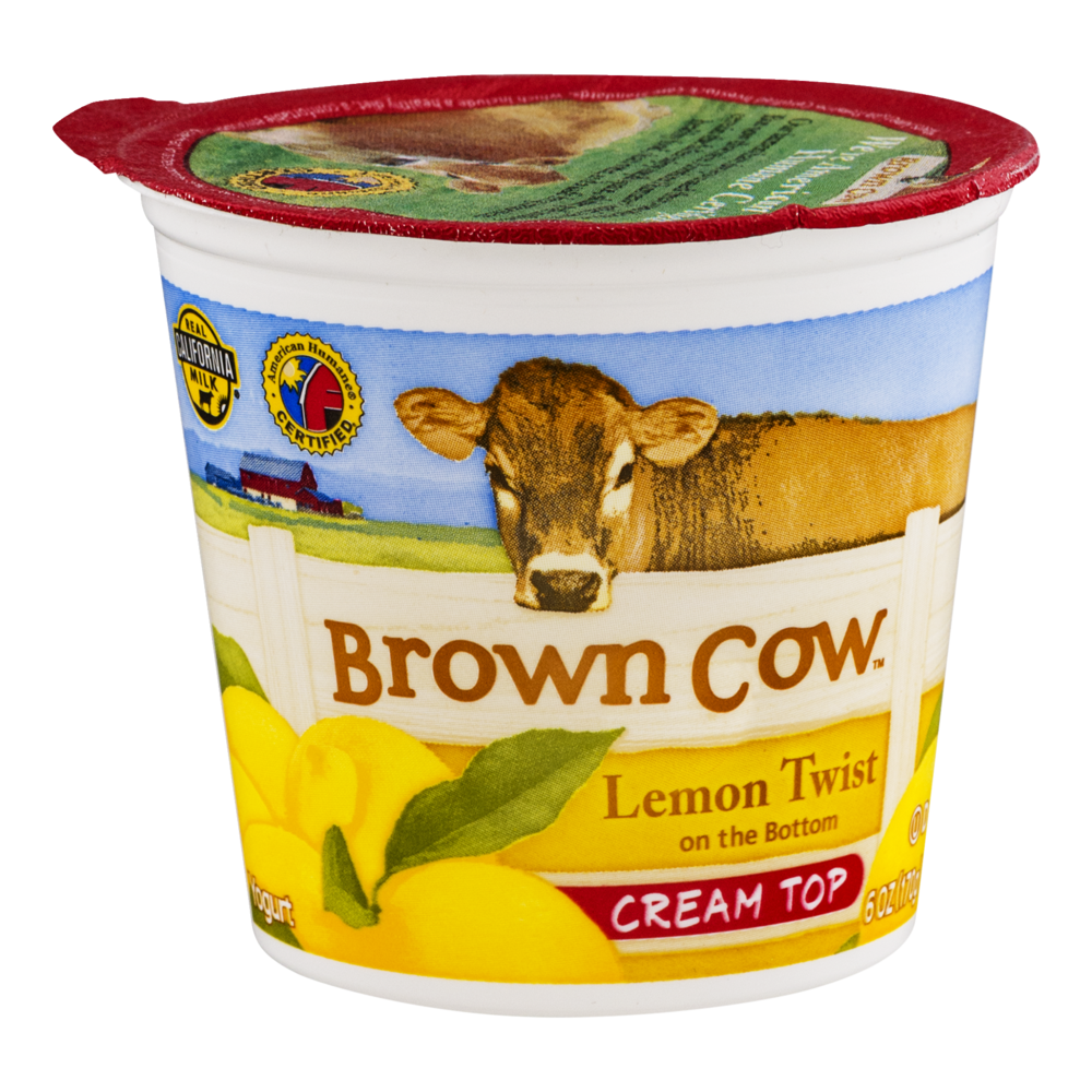 slide 1 of 1, Brown Cow Cream Top Lemon On The Bottom Whole Milk Yogurt, 5.3 oz