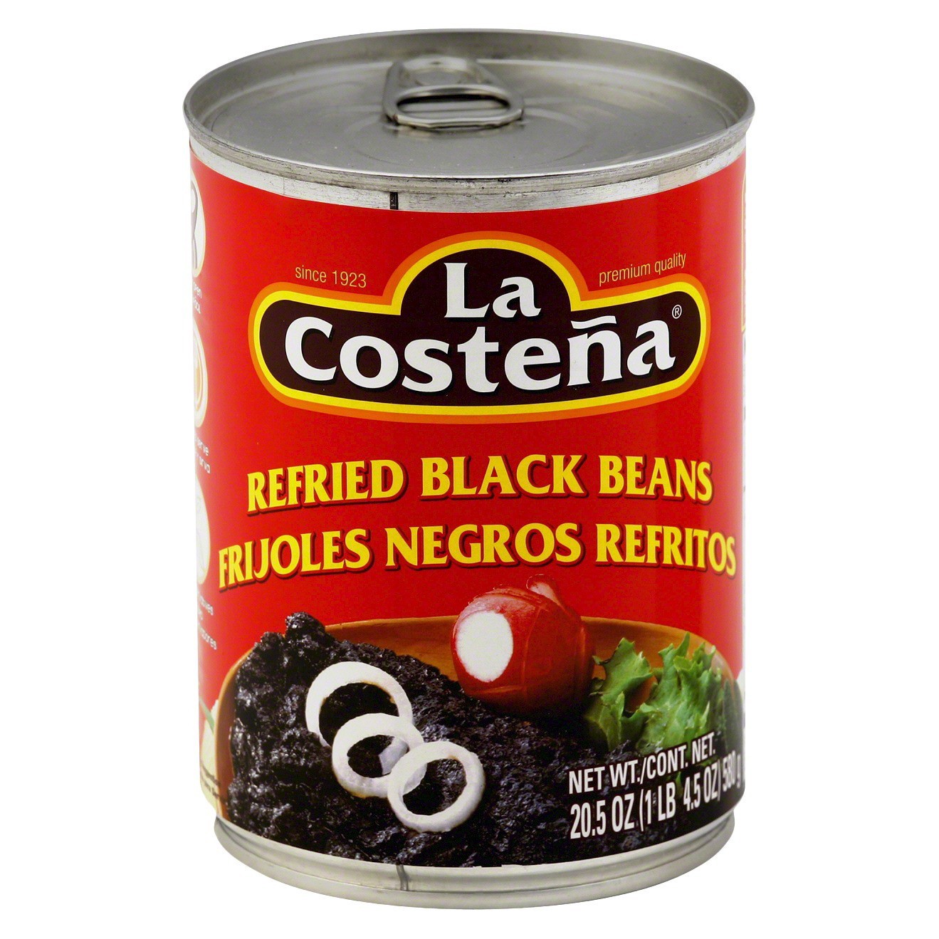 slide 1 of 3, La Costeña Refried Black Beans 20.5 oz, 20.5 oz