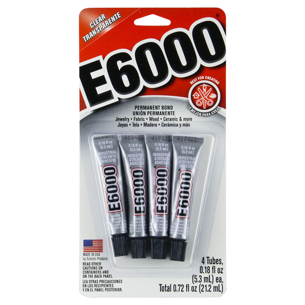 slide 1 of 2, E6000 Industrial Strength Adhesive Mini Tubes, 4 ct