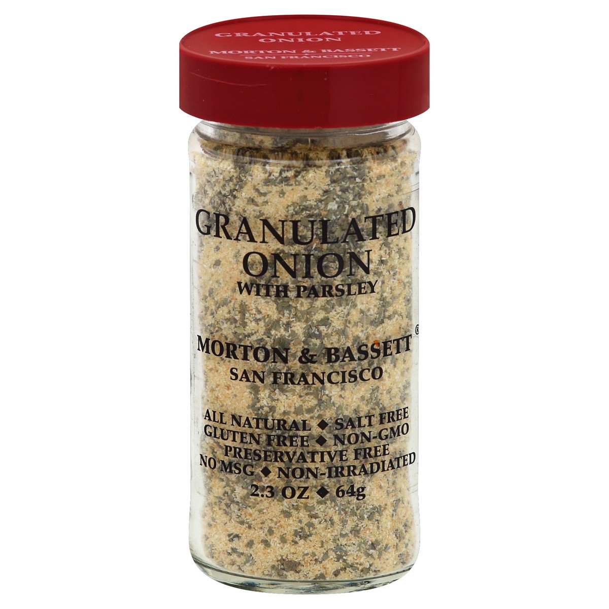 slide 2 of 3, Morton & Bassett Granulated Onion With Parsley, 2.3 oz