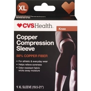 slide 1 of 1, CVS Health Copper Compression Sleeve, X-Large, 1 ct