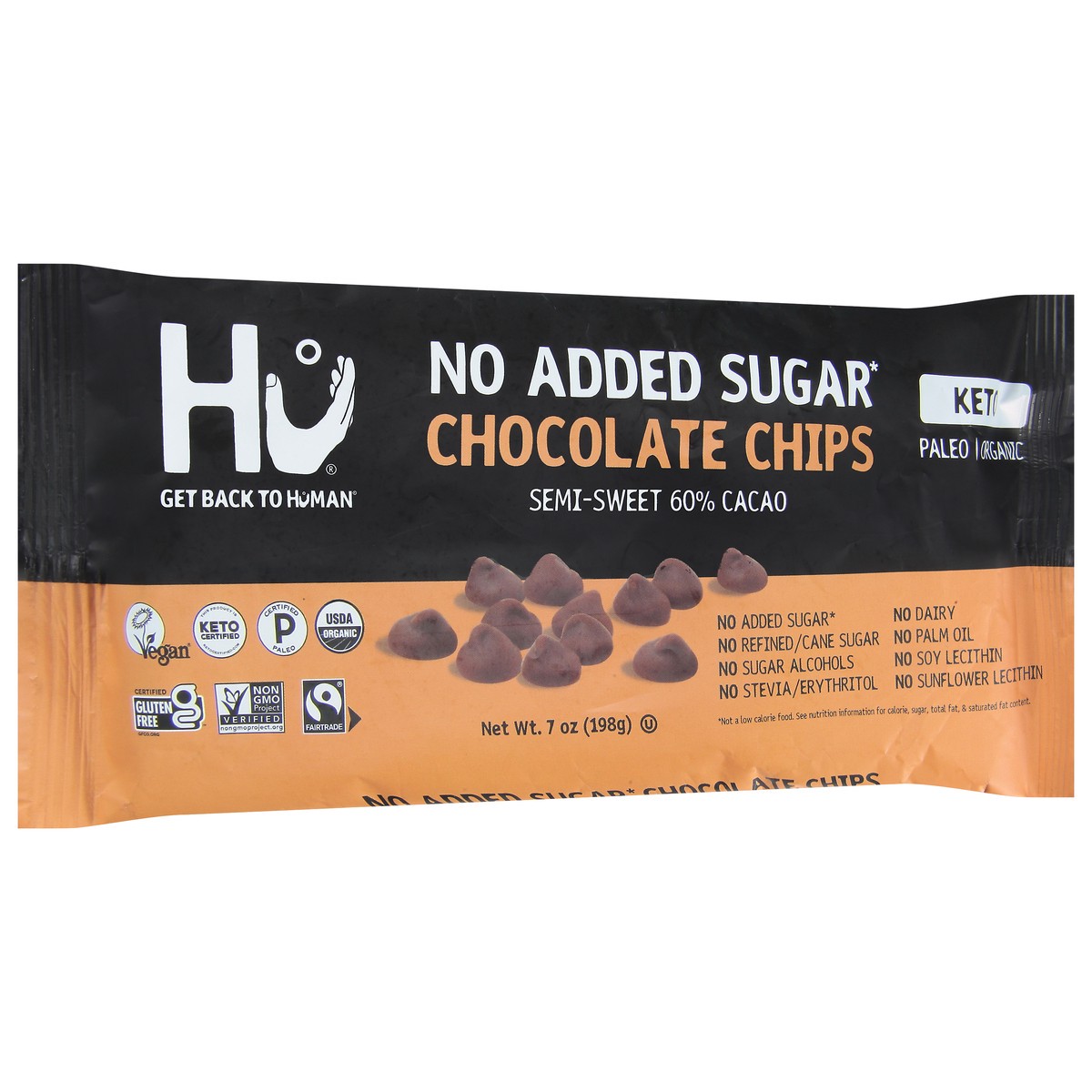 slide 3 of 12, Hu No Added Sugar Organic 60% Cacao Semi-Sweet Chocolate Chips 7 oz, 7 oz