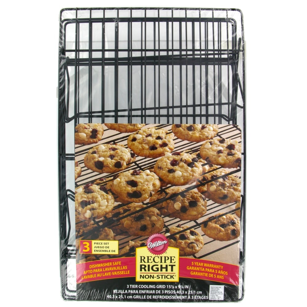 slide 1 of 1, Wilton Recipe Right Nonstick Cooling Grids - Black, 15.86 x 9.86 in