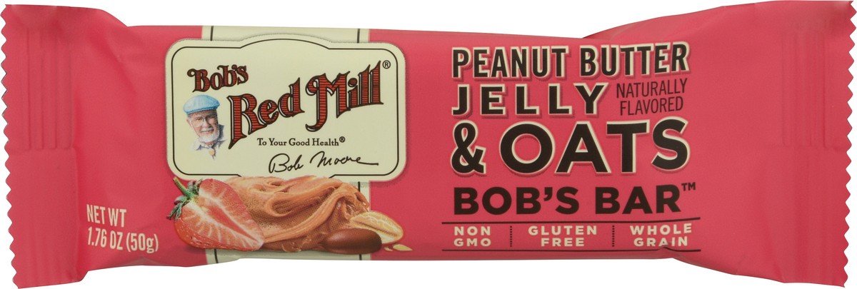 slide 13 of 13, Bob's Red Mill Peanut Butter Jelly & Oats Bar 1.76 oz Wrapper, 1.76 oz