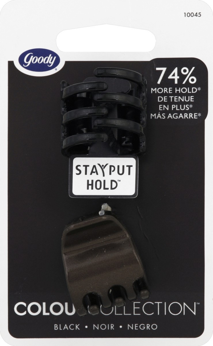 slide 2 of 2, Goody Colour Collection Stay Put Black Mini Claw Clip, 2 ct