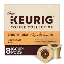 Keurig Coffee Collective Bright Idea Single-Serve K-Cup Pods, Light Roast Coffee, 8 Count