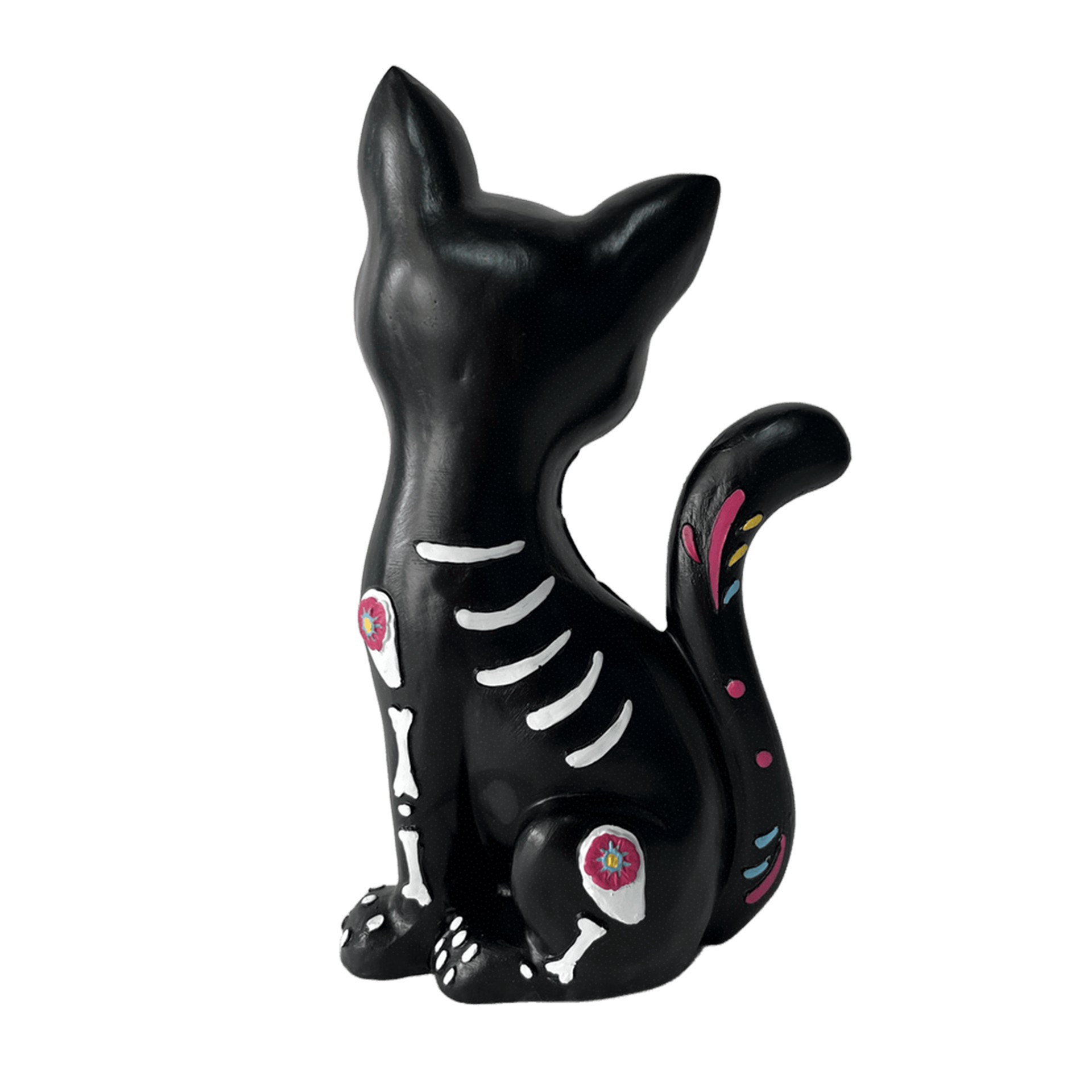 slide 3 of 3, 8.75" Day Of The Dead Sitting Skeleton Cat Tabletop Decor By Ashland, 8.75 in