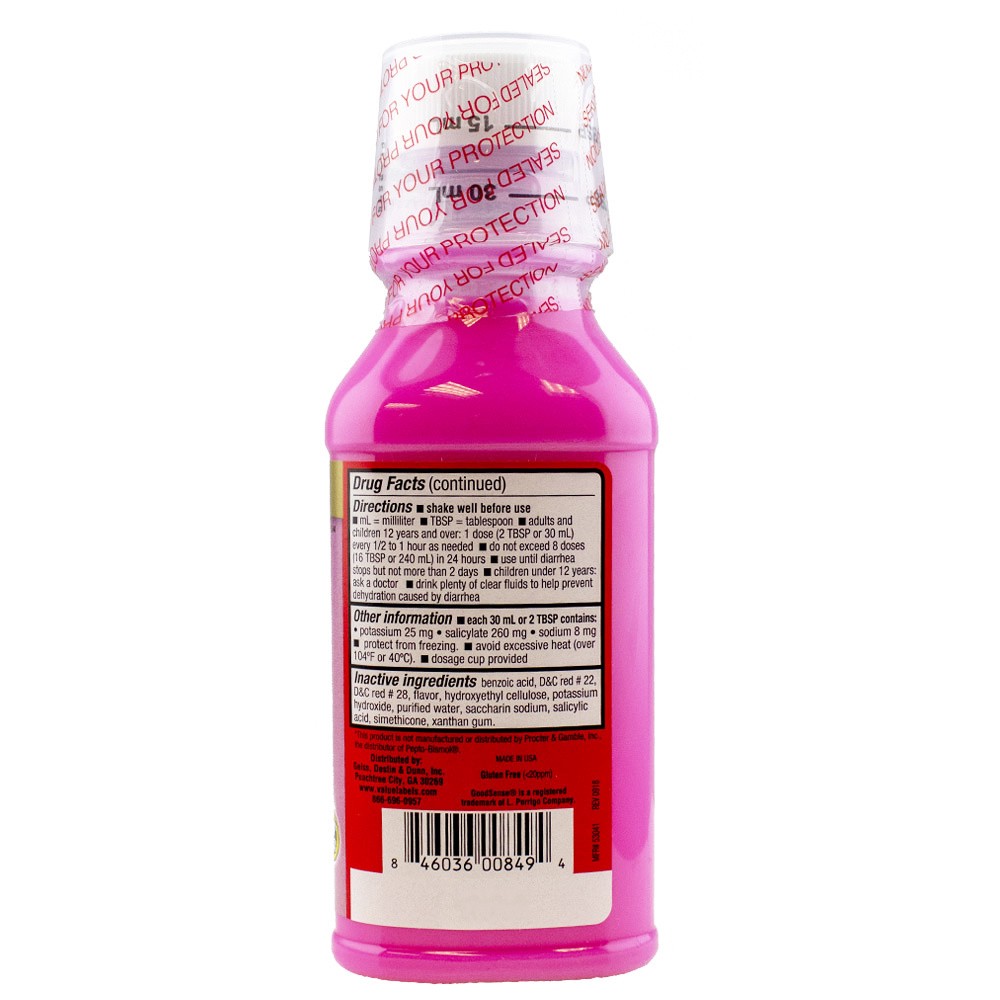 slide 3 of 3, GOOD SENSE GoodSense Pink Bismuth Regular Strength Stomach Relief Liquid, 8 oz, 8 oz