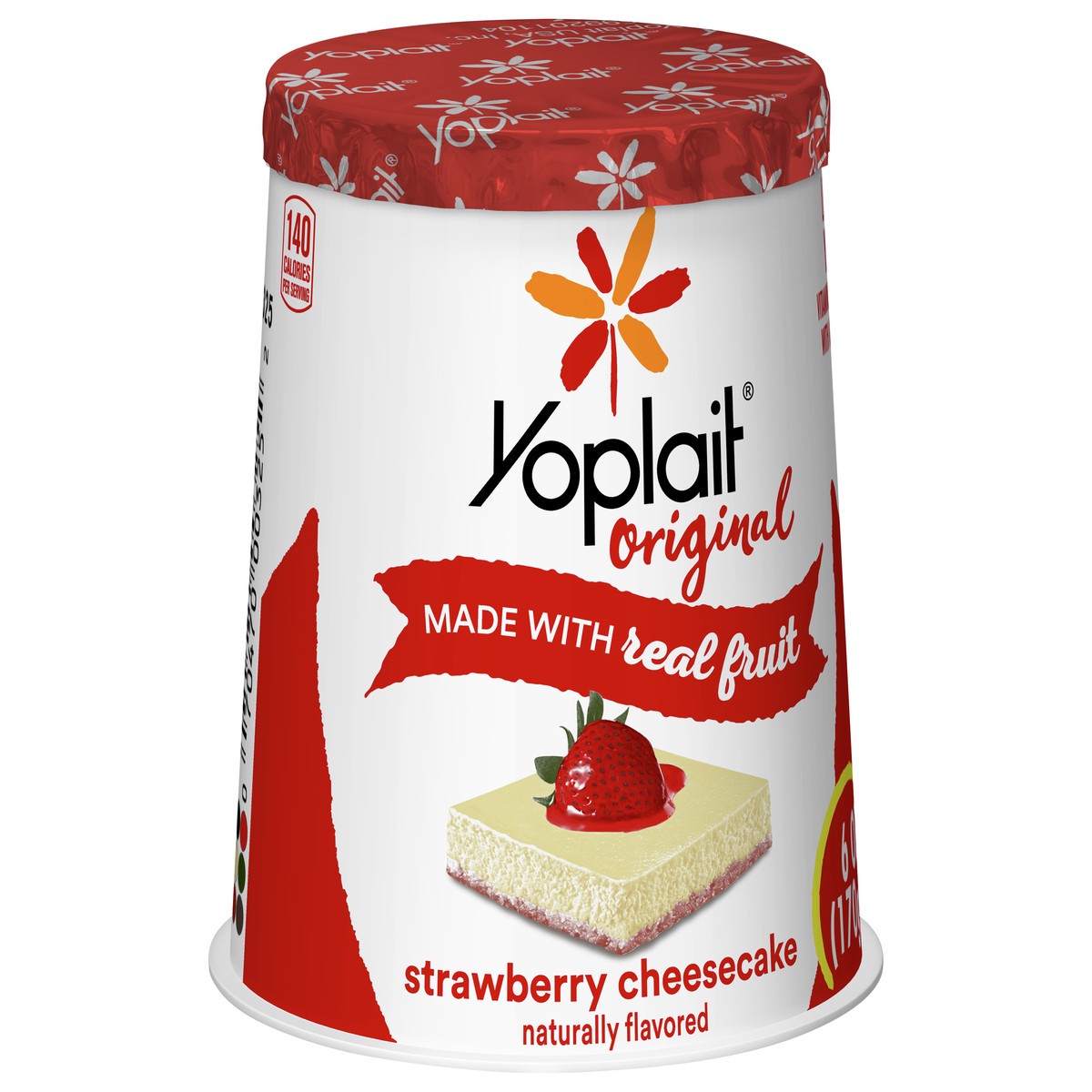 slide 4 of 9, Yoplait Original Strawberry Cheesecake Yogurt, 6 oz