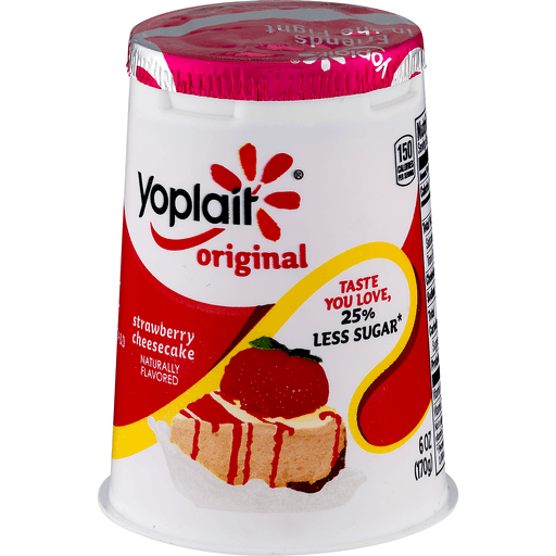 slide 3 of 9, Yoplait Original Strawberry Cheesecake Yogurt, 6 oz