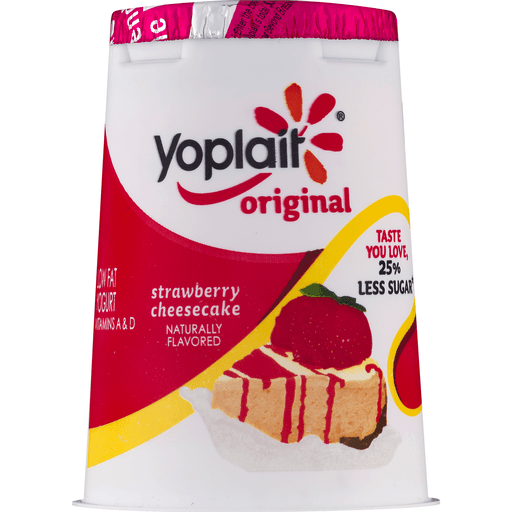 slide 4 of 9, Yoplait Original Strawberry Cheesecake Yogurt, 6 oz