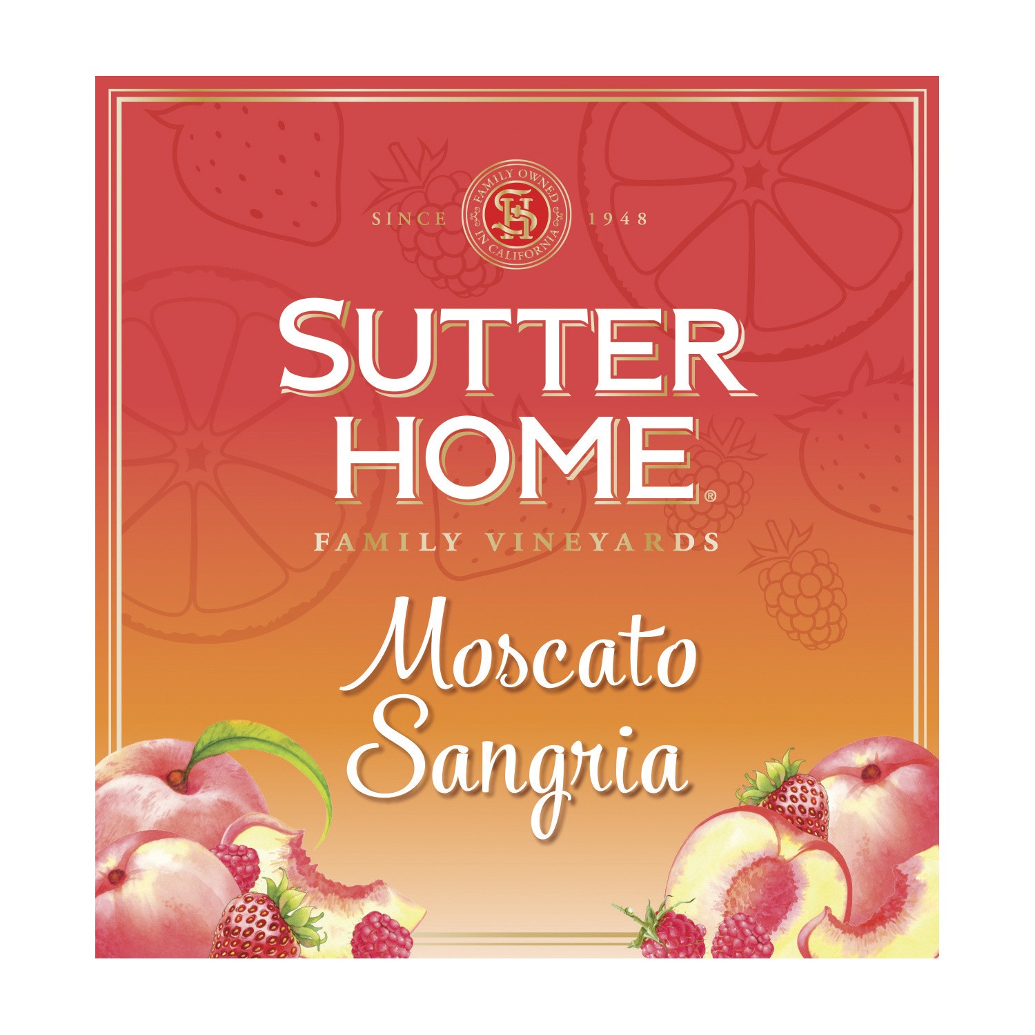 slide 2 of 5, Sutter Home Moscato Sangria White Wine, 1.5L Wine Bottle, 1.50 liter