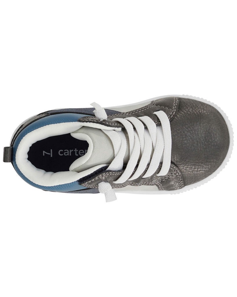 slide 2 of 6, Carter's Toddler High-Top Sneakers Blue/Grey 7, 1 ct