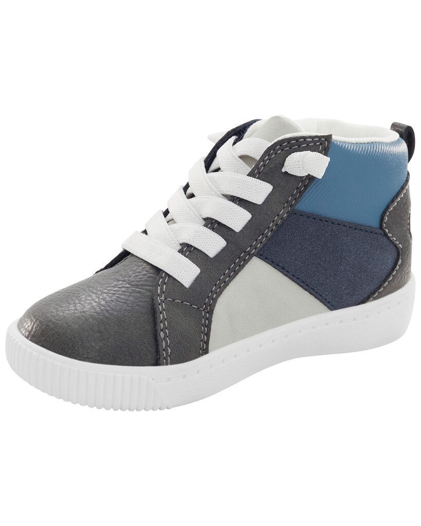 slide 4 of 6, Carter's Toddler High-Top Sneakers Blue/Grey 7, 1 ct