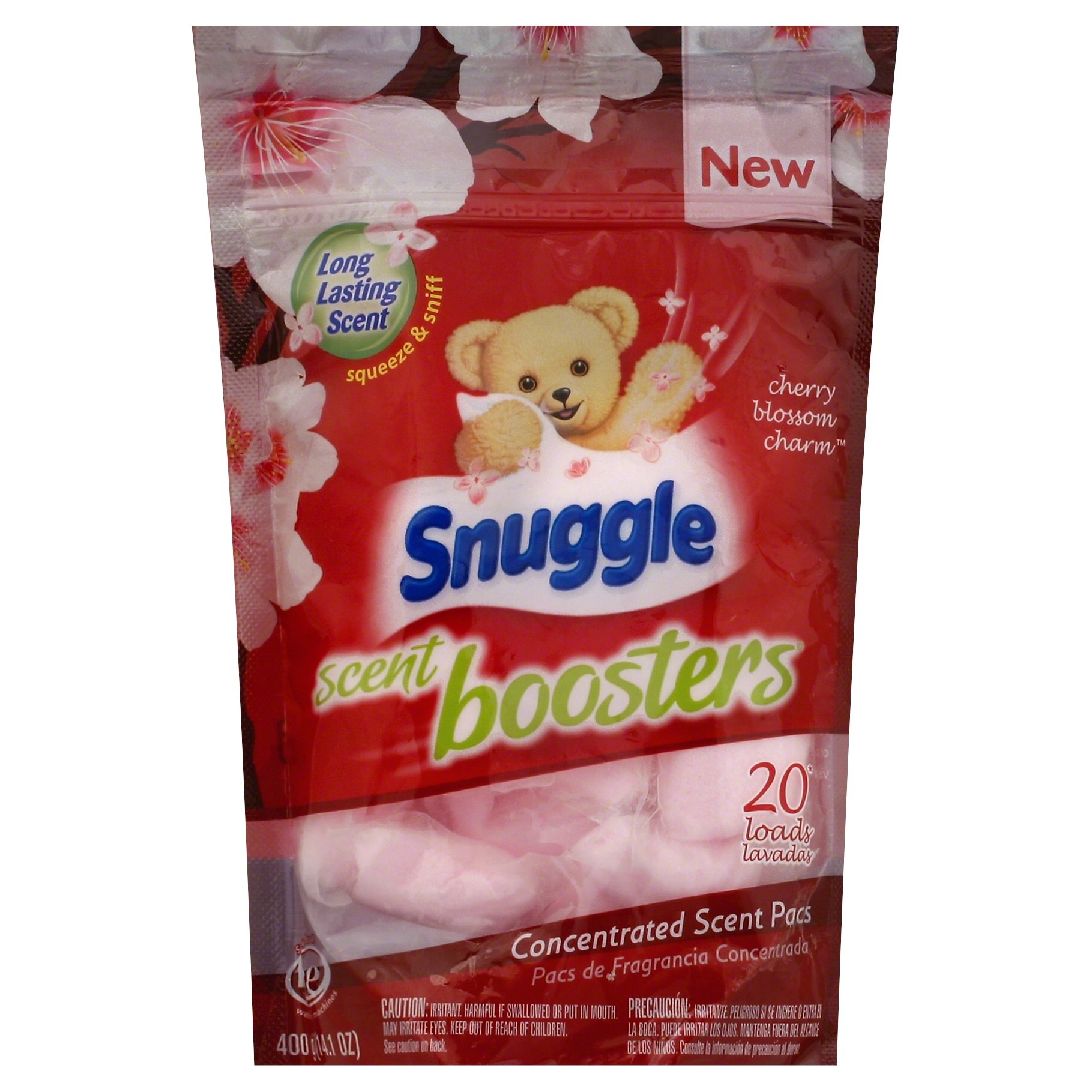 slide 1 of 1, Snuggle Scent Boosters Cherry Blossom Charm Concentrated Laundry Scent Pacs, 20 ct