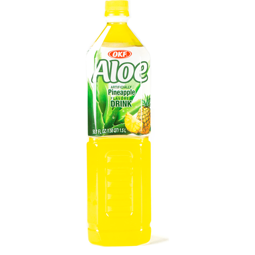 slide 1 of 1, OKF Pineapple Aloe Drink - 1.5 liter, 1.5 liter