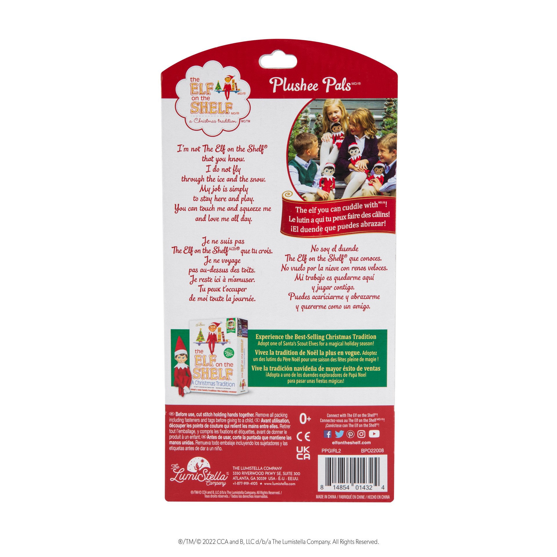 slide 3 of 3, Elf on the Shelf The Elf On The Shelf Plushee Pals Girl Elf Toy, 5 in x 5 in x 10 in