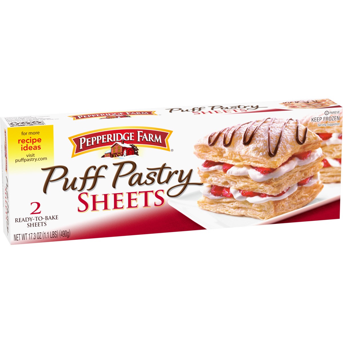 slide 2 of 9, Pepperidge Farm Puff Pastry Frozen Pastry Dough Sheets, 2-Count, 17.3 oz. Box, 17.3 oz