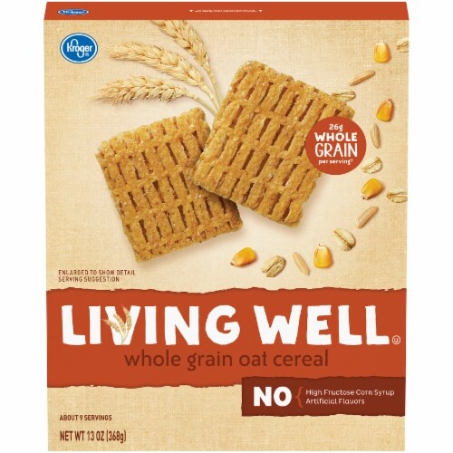 slide 1 of 1, Kroger Living Well Whole Grain Oat Cereal, 13 oz