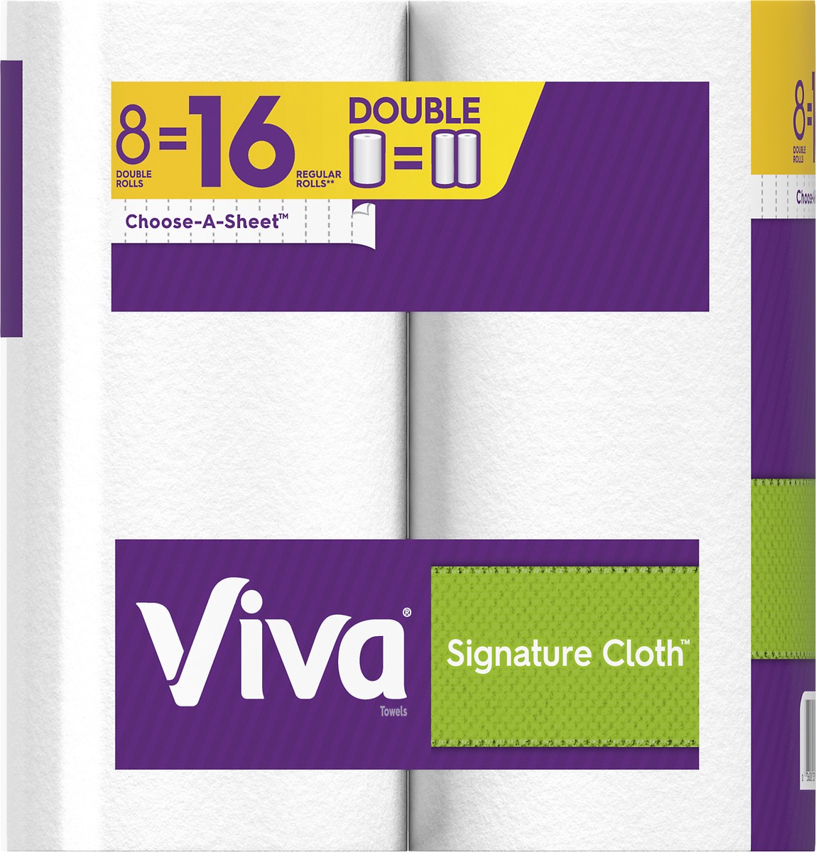 slide 5 of 9, Viva Signature Cloth 1-Ply Double Rolls Towels 8 Rolls, 8 ct