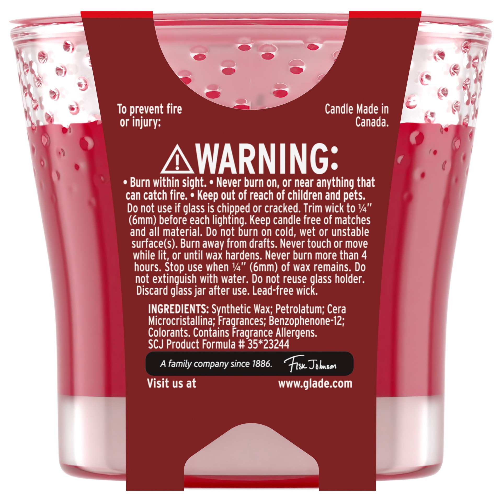 slide 3 of 5, Glade 1 Wick Scented Candle, Autumn Spiced Apple, Fragrance Infused with Essential Oils, 3.4 oz, 3.4 oz