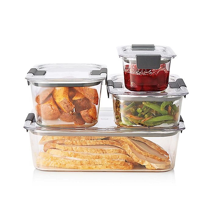 slide 1 of 5, Rubbermaid Brilliance Food Storage Container Set, 8 ct