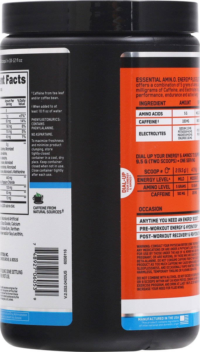slide 2 of 9, Optimum Nutrition Essential Tangerine Wave Amin.O. Energy 9.5 oz, 9.5 oz